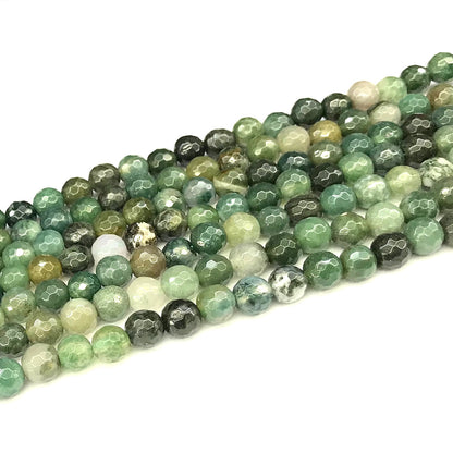 CAG1126 Indian Agate Beads Faceted Round 6mm 15" Strand