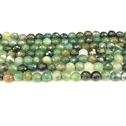 CAG1126 Indian Agate Beads Faceted Round 6mm 15" Strand