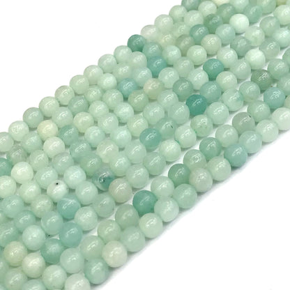 CAM23 Amazonite Gemstone Beads Smooth Round 4mm 15" Strand