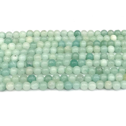 CAM23 Amazonite Gemstone Beads Smooth Round 4mm 15" Strand