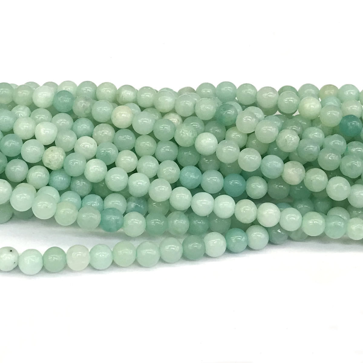 CAM23 Amazonite Gemstone Beads Smooth Round 4mm 15" Strand