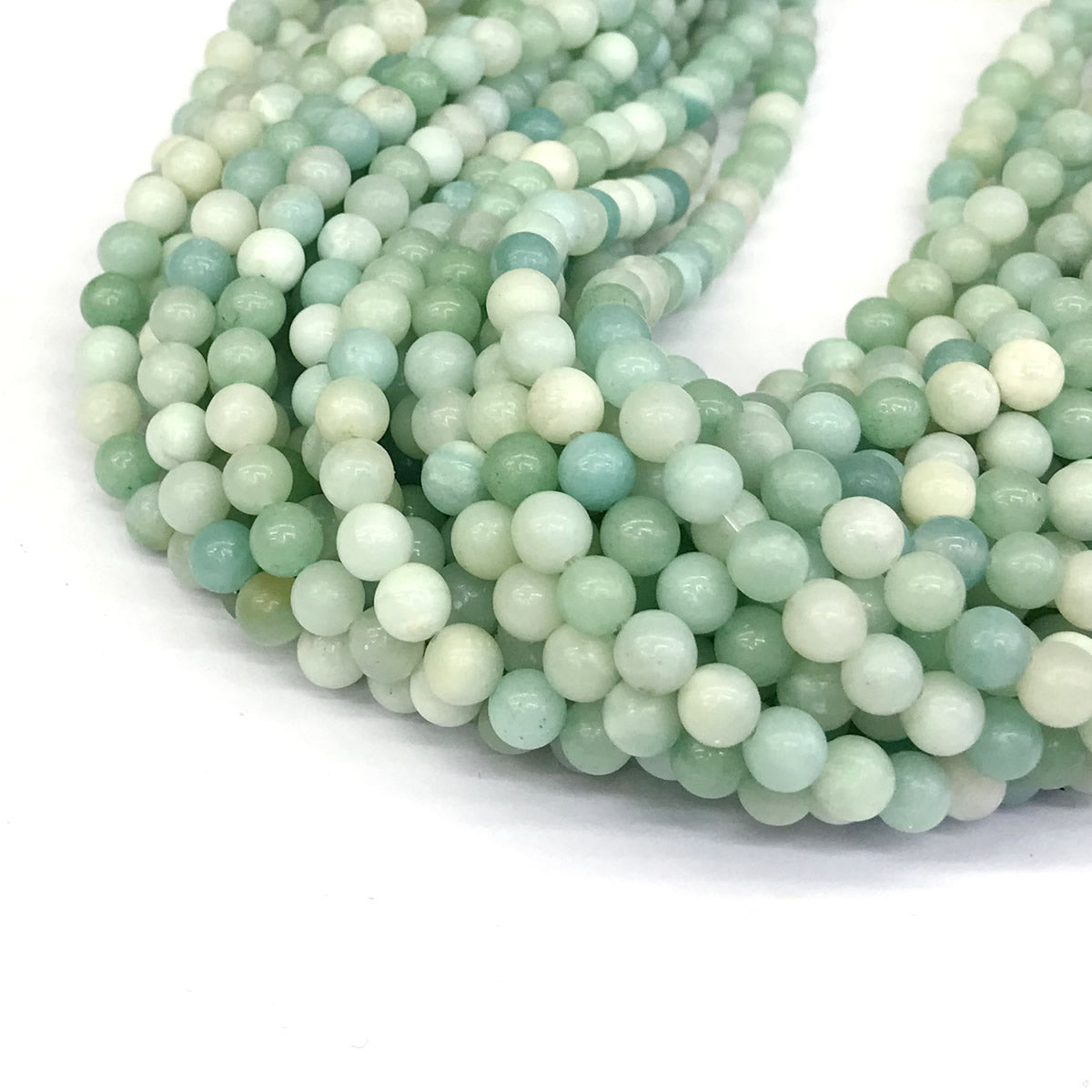 CAM24 Amazonite Gemstone Beads Smooth Round 6mm 15" Strand