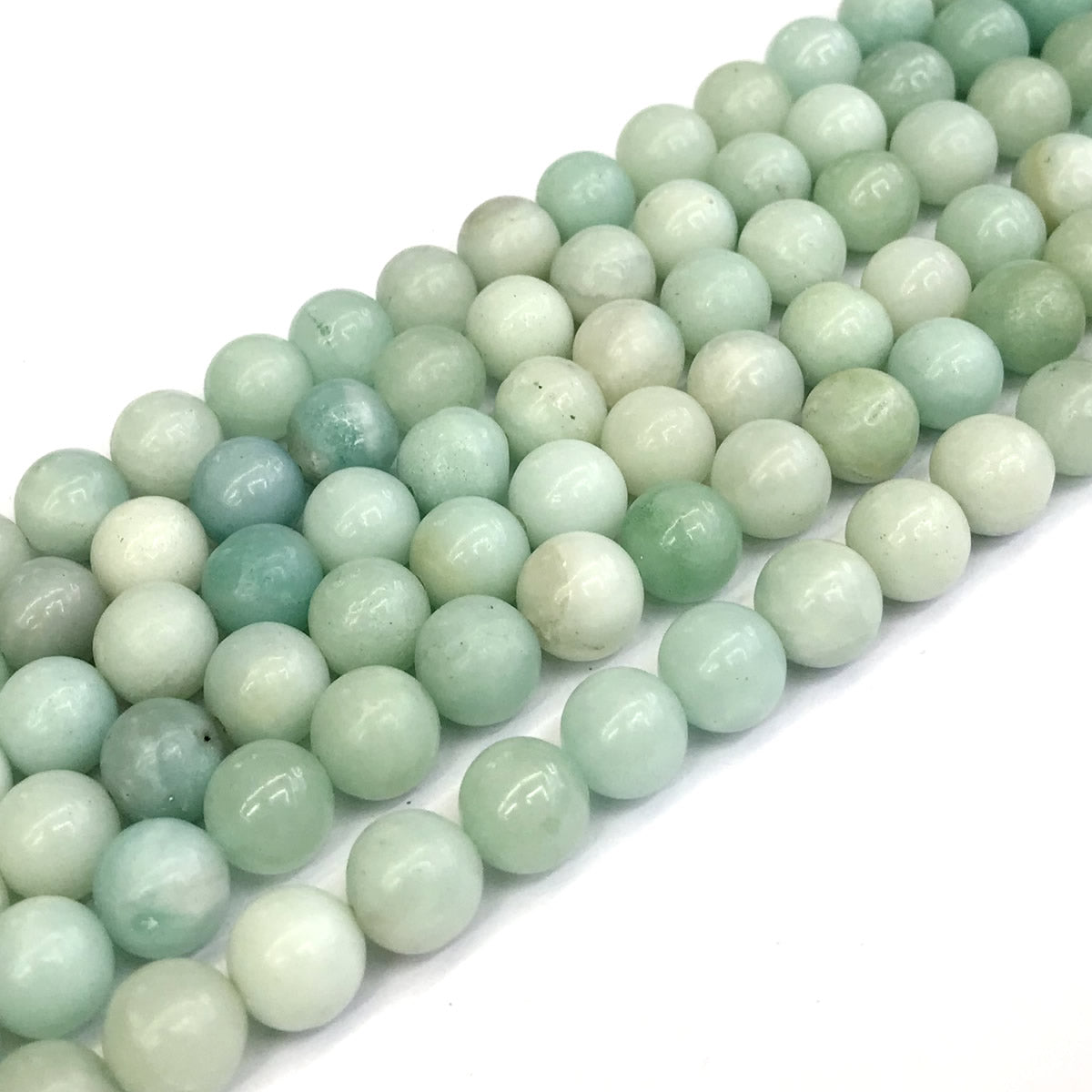 CAM25 Amazonite Gemstone Beads Smooth Round 8mm 15" Strand