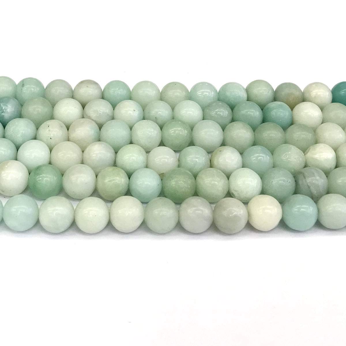 CAM25 Amazonite Gemstone Beads Smooth Round 8mm 15" Strand