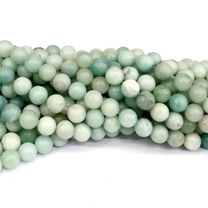 CAM25 Amazonite Gemstone Beads Smooth Round 8mm 15" Strand