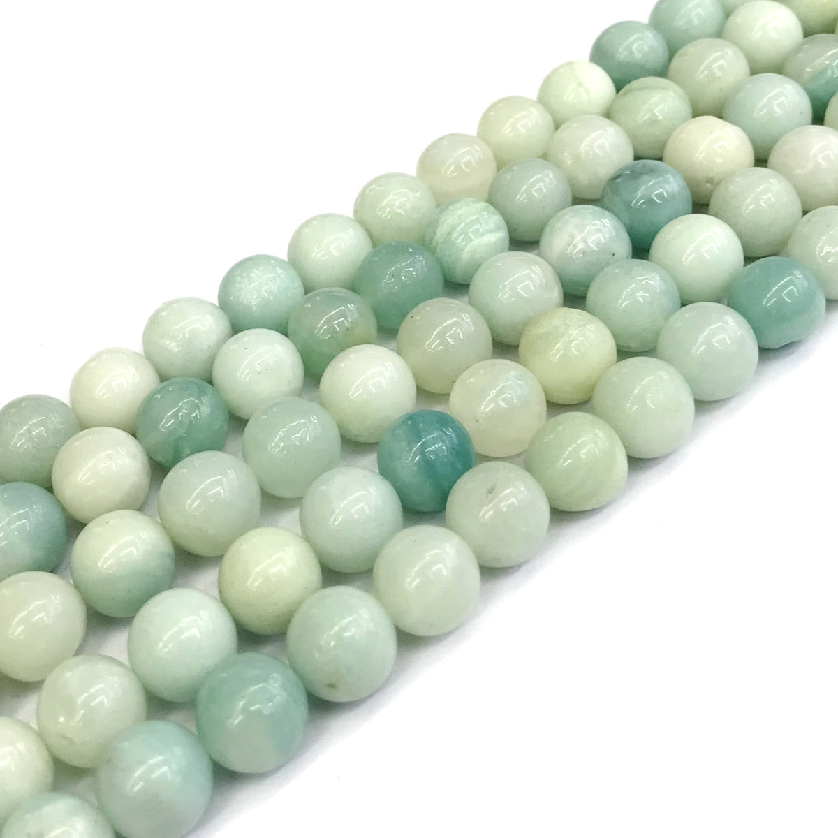 CAM26 Amazonite Gemstone Beads Smooth Round 10mm 15" Strand