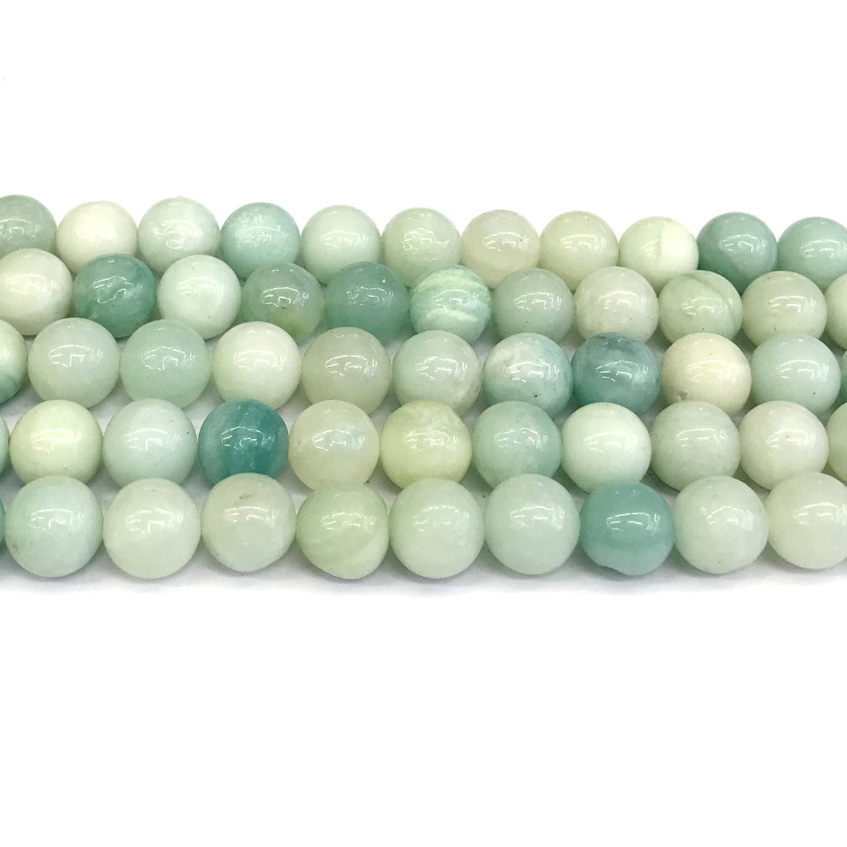 CAM26 Amazonite Gemstone Beads Smooth Round 10mm 15" Strand