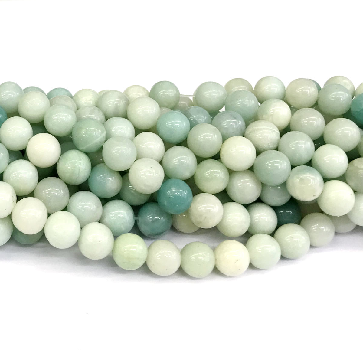 CAM26 Amazonite Gemstone Beads Smooth Round 10mm 15" Strand