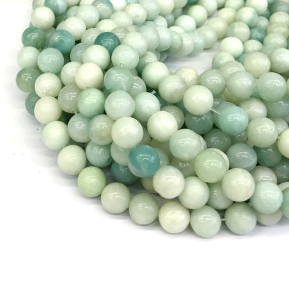 CAM26 Amazonite Gemstone Beads Smooth Round 10mm 15" Strand