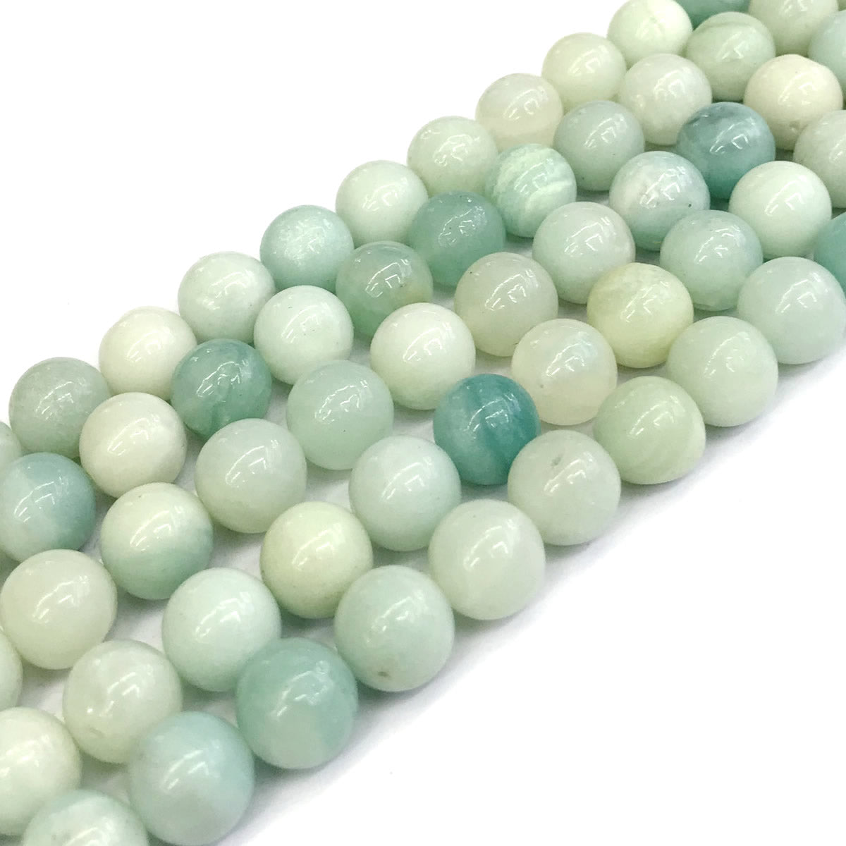 CAM27 Amazonite Gemstone Beads Smooth Round 12mm 15" Strand