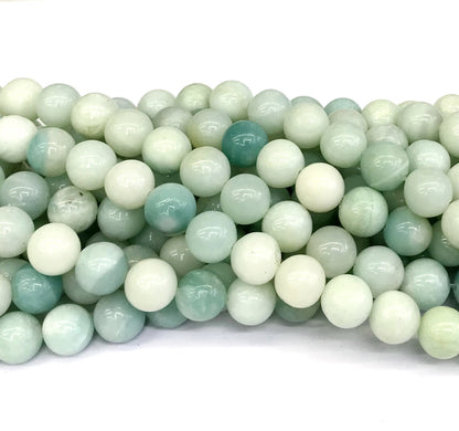 CAM27 Amazonite Gemstone Beads Smooth Round 12mm 15" Strand