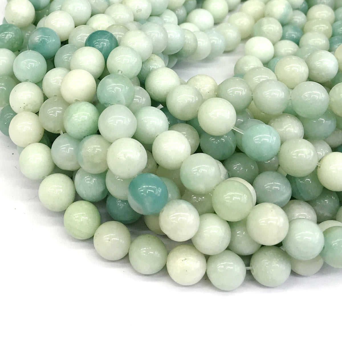 CAM27 Amazonite Gemstone Beads Smooth Round 12mm 15" Strand