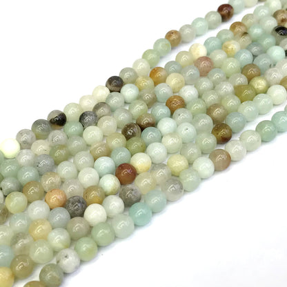 CAM32 Amazonite Gemstone Beads Smooth Round 4mm 15" Strand