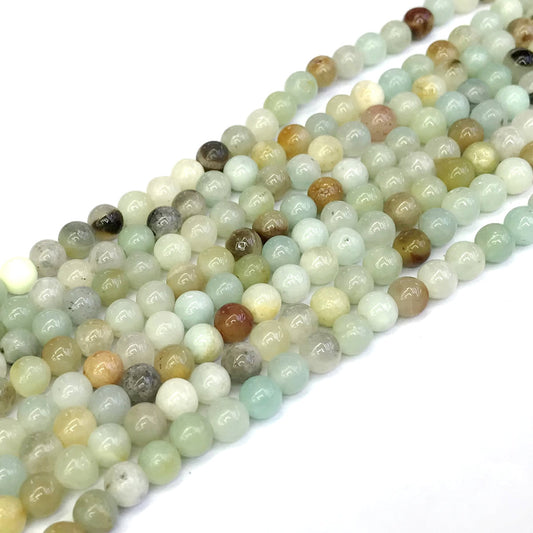 CAM32 Amazonite Gemstone Beads Smooth Round 4mm 15" Strand