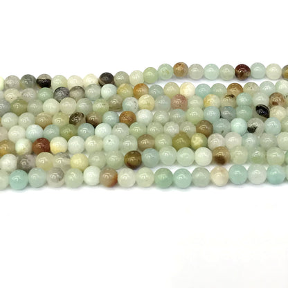 CAM32 Amazonite Gemstone Beads Smooth Round 4mm 15" Strand