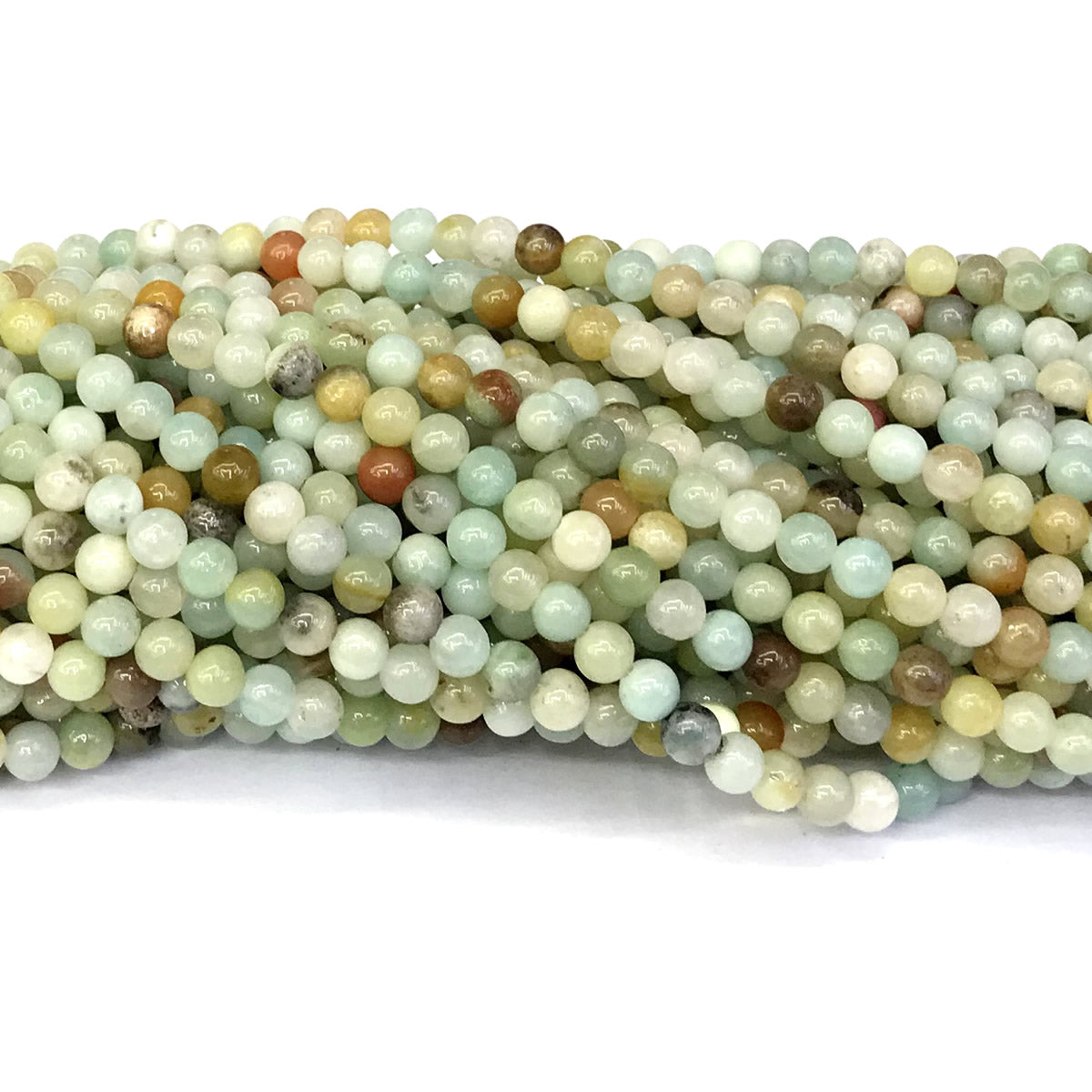 CAM32 Amazonite Gemstone Beads Smooth Round 4mm 15" Strand