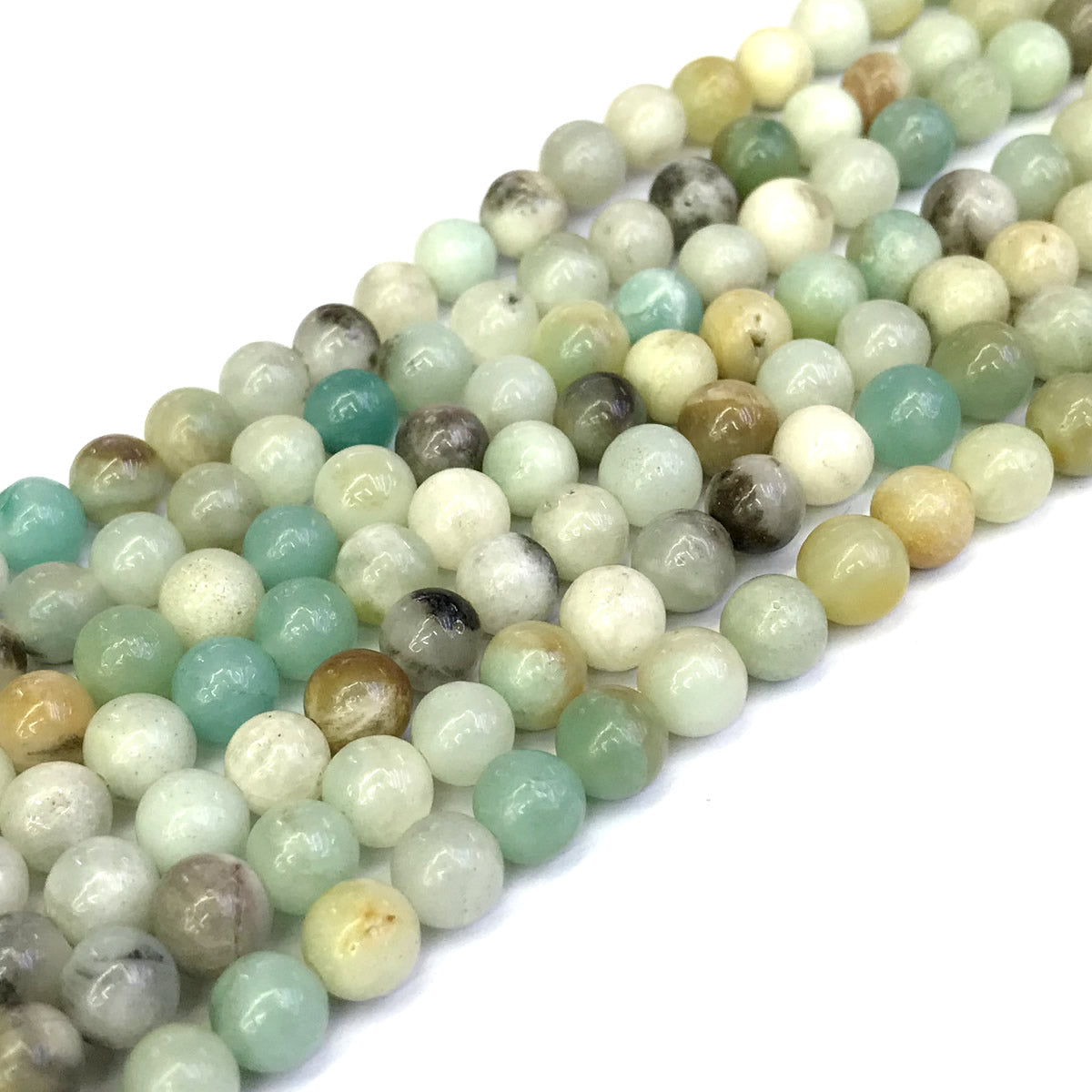 CAM33 Amazonite Gemstone Beads Smooth Round 6mm 15" Strand