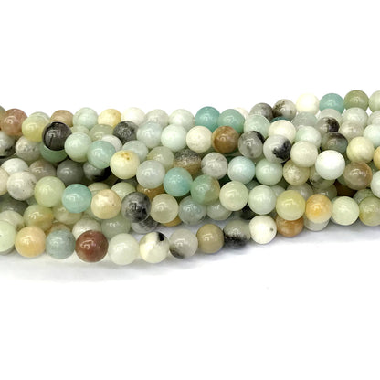 CAM33 Amazonite Gemstone Beads Smooth Round 6mm 15" Strand