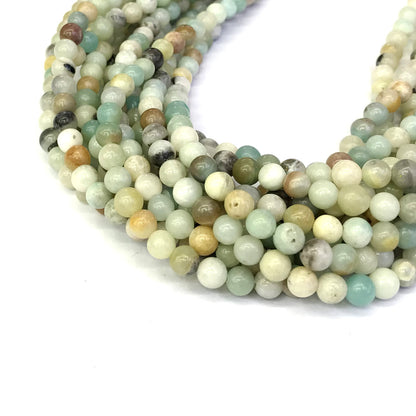 CAM33 Amazonite Gemstone Beads Smooth Round 6mm 15" Strand