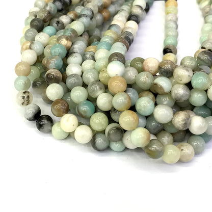 CAM34 Amazonite Gemstone Beads Smooth Round 8mm 15" Strand