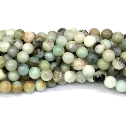 CAM35 Amazonite Gemstone Beads Smooth Round 10mm 15" Strand