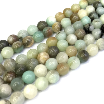 CAM36 Amazonite Gemstone Beads Smooth Round 12mm 15" Strand