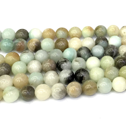 CAM36 Amazonite Gemstone Beads Smooth Round 12mm 15" Strand