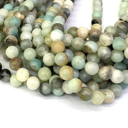 CAM36 Amazonite Gemstone Beads Smooth Round 12mm 15" Strand