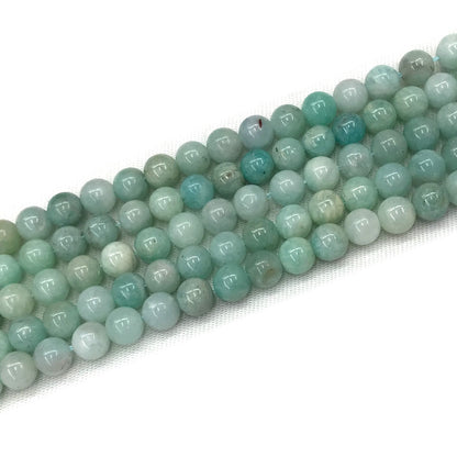 CAM51 Grade AB Amazonite Beads Smooth Round 6mm 15" Strand