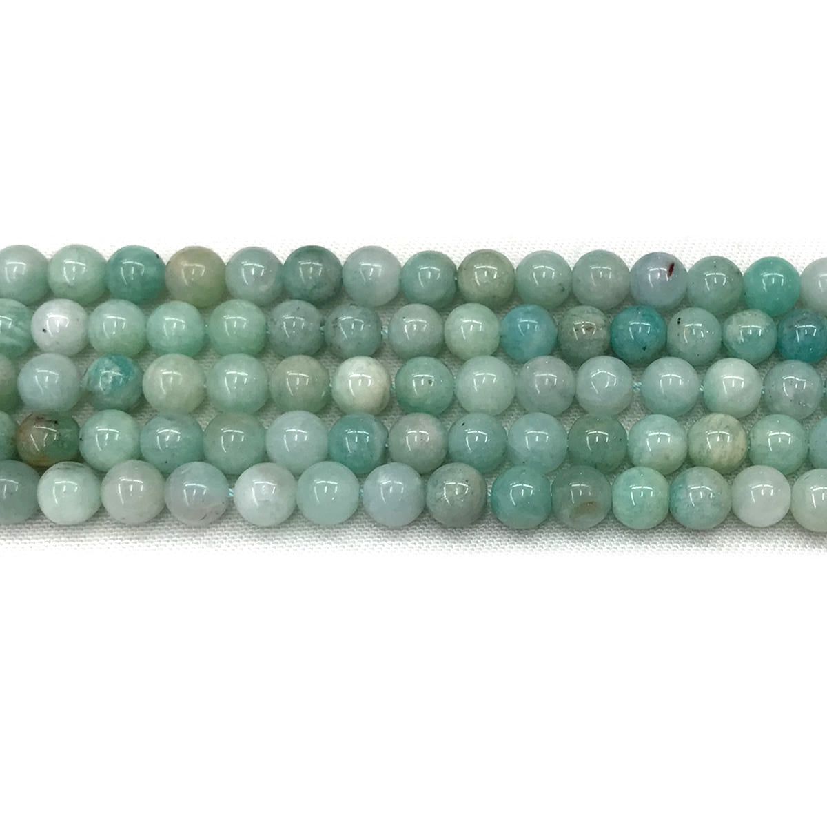 CAM51 Grade AB Amazonite Beads Smooth Round 6mm 15" Strand