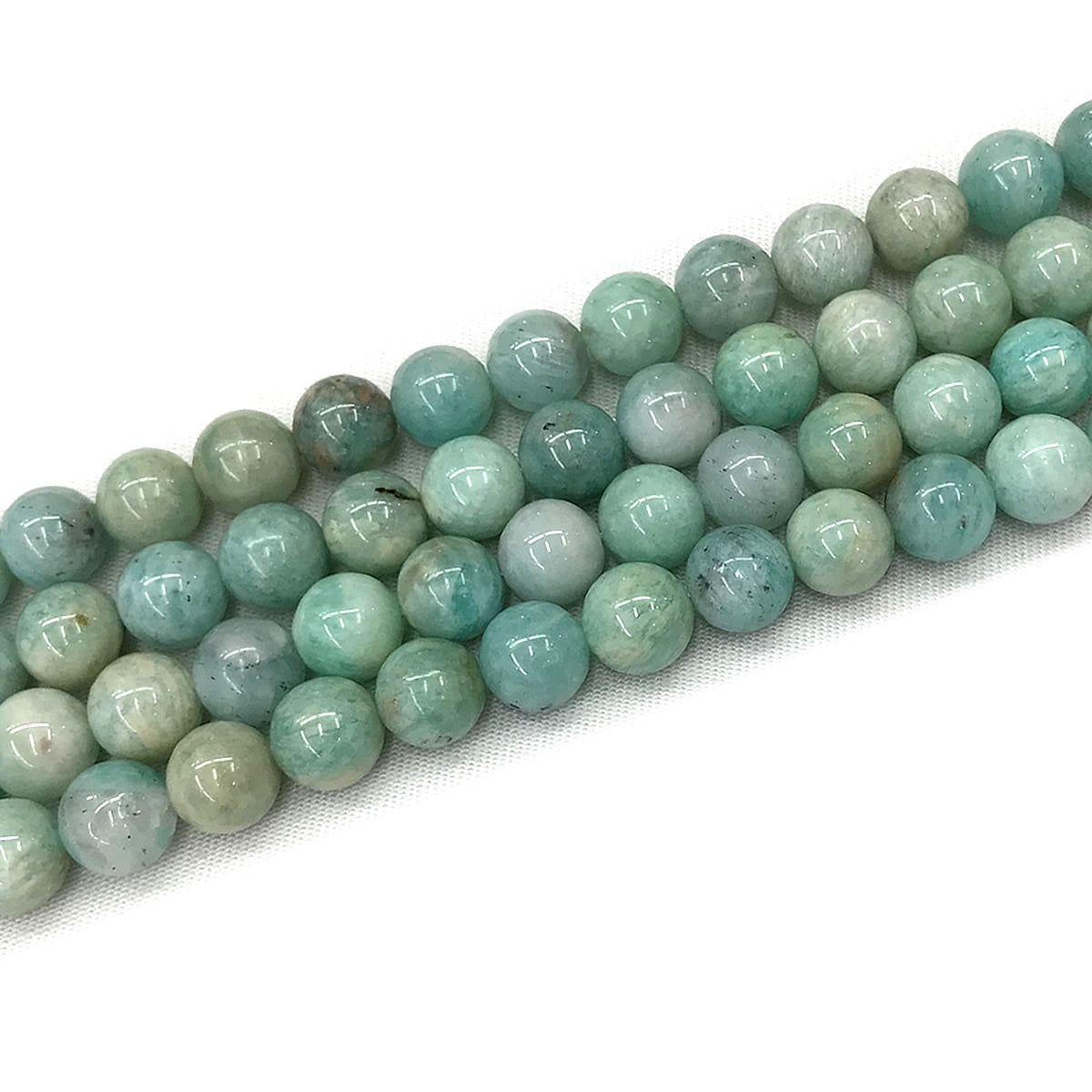 CAM52 Grade AB Amazonite Beads Smooth Round 8mm 15" Strand