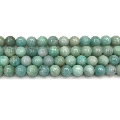 CAM52 Grade AB Amazonite Beads Smooth Round 8mm 15" Strand