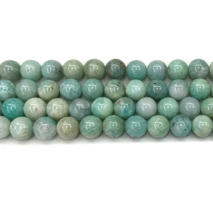 CAM53 Grade AB Amazonite Beads Smooth Round 10mm 15" Strand