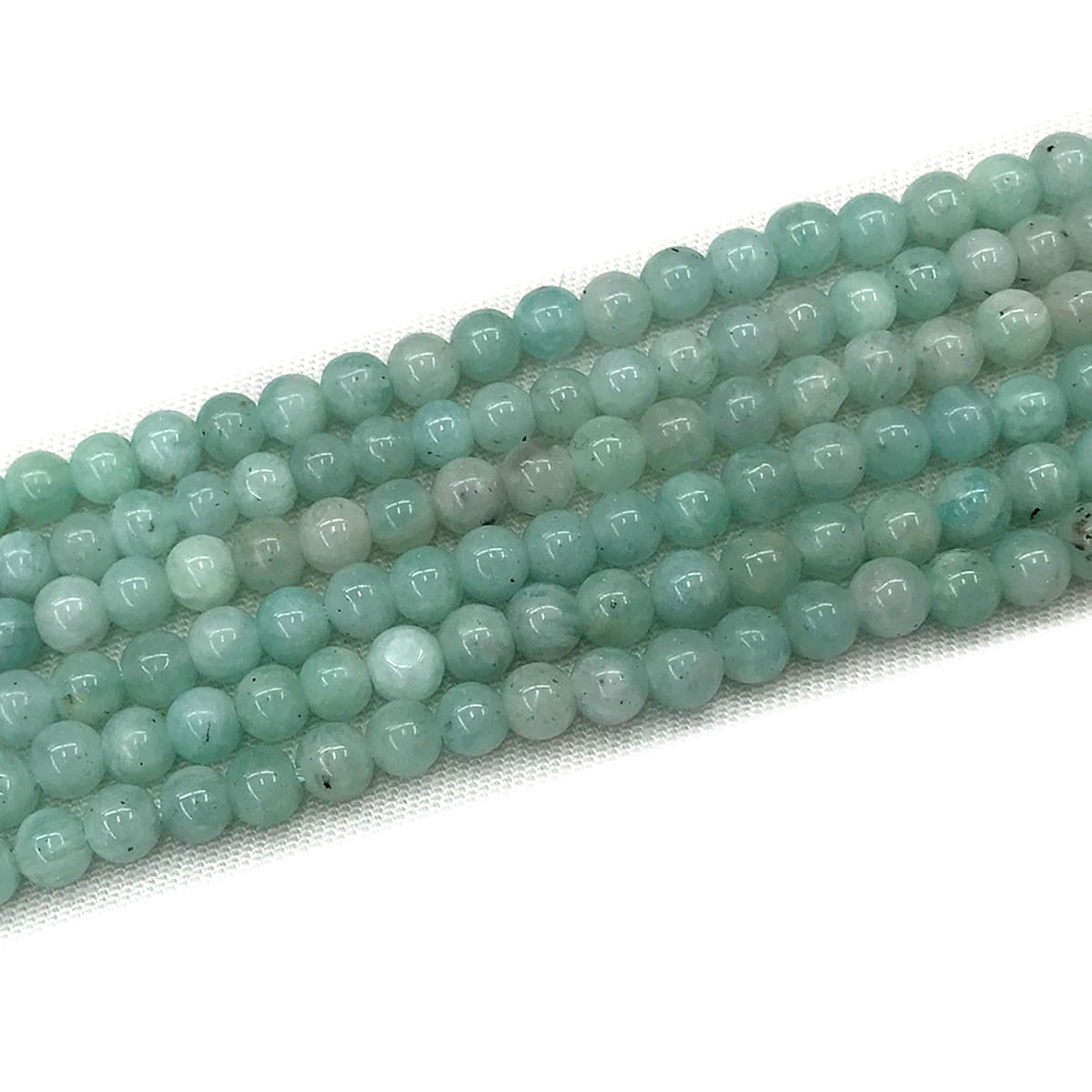 CAM55 Grade A Amazonite Beads Smooth Round 4mm 15" Strand