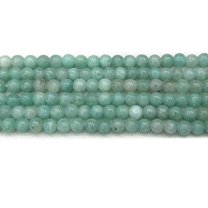 CAM55 Grade A Amazonite Beads Smooth Round 4mm 15" Strand