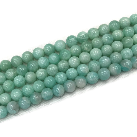 CAM57 Grade A Amazonite Beads Smooth Round 8mm 15" Strand