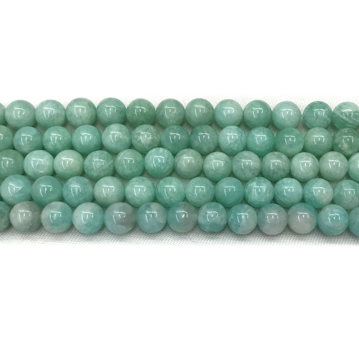 CAM57 Grade A Amazonite Beads Smooth Round 8mm 15" Strand