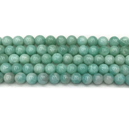 CAM57 Grade A Amazonite Beads Smooth Round 8mm 15" Strand