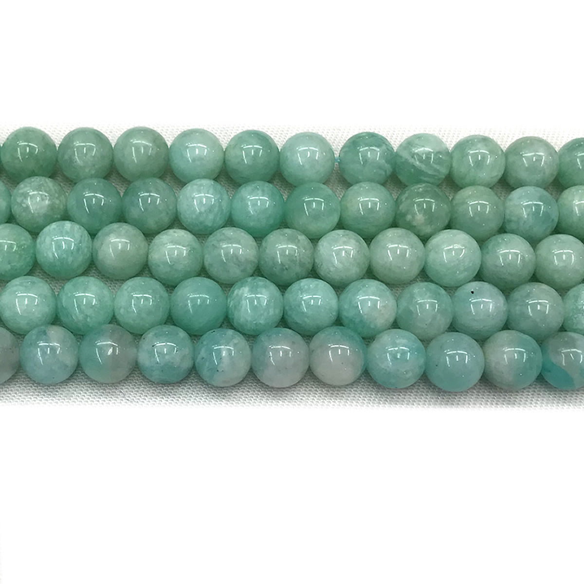 CAM58 Grade A Amazonite Beads Smooth Round 10mm 15" Strand