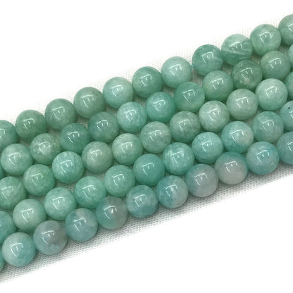 CAM59 Grade A Amazonite Beads Smooth Round 12mm 15" Strand