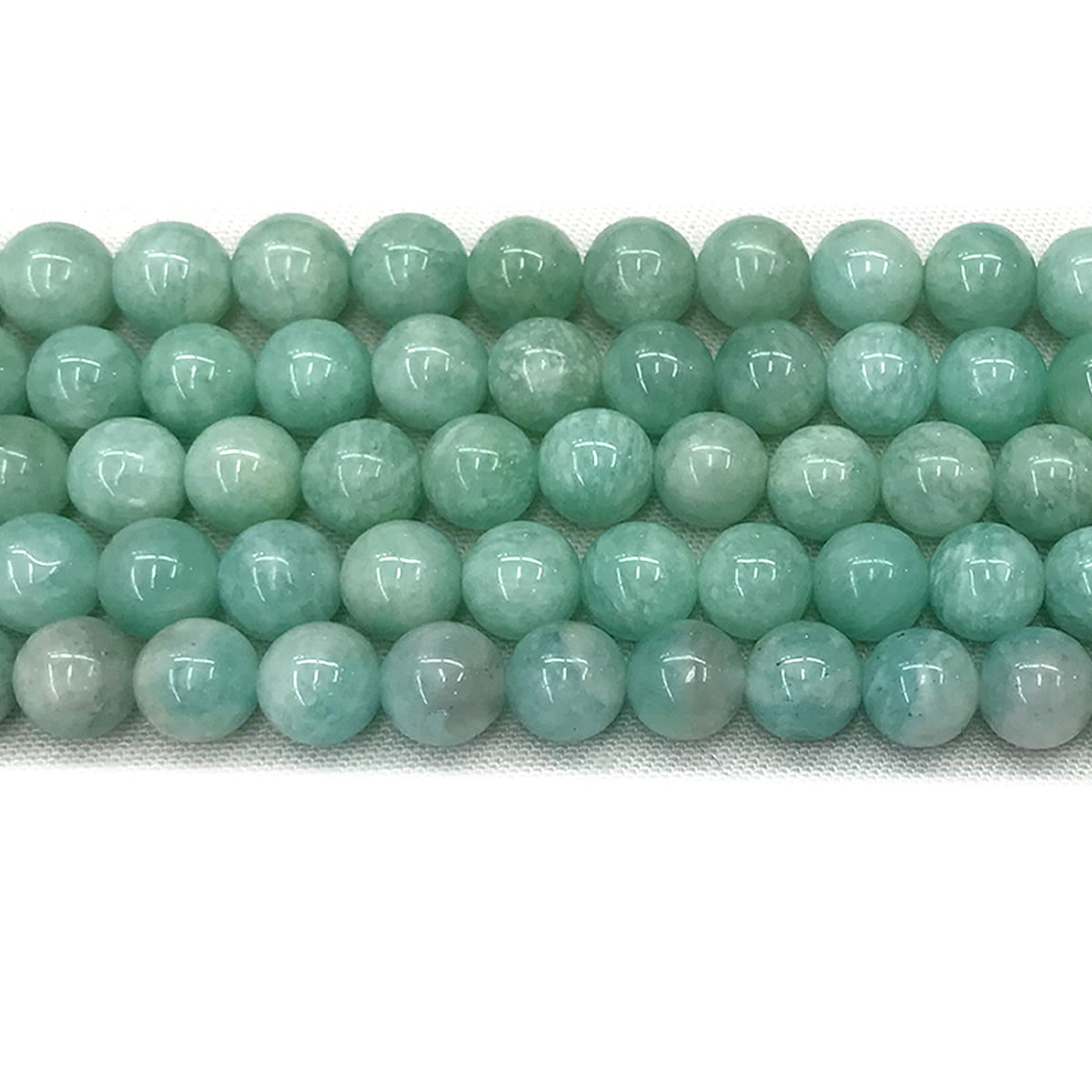 CAM59 Grade A Amazonite Beads Smooth Round 12mm 15" Strand