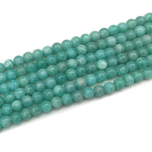 CAM60 Grade AA Amazonite Beads Smooth Round 4mm 15" Strand