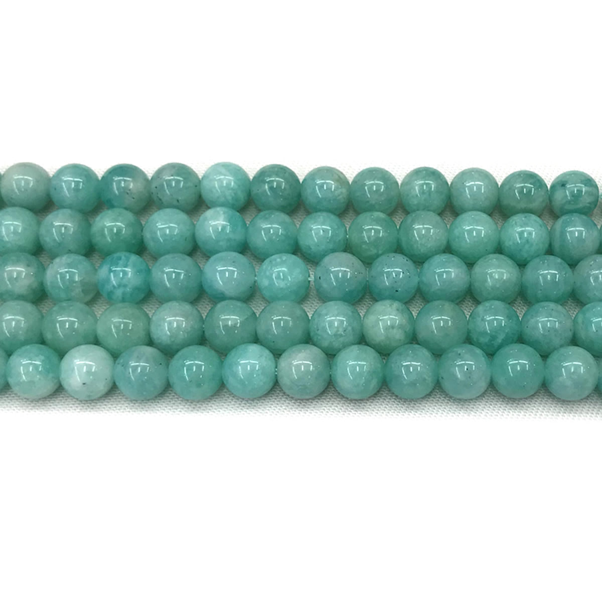 CAM62 Grade AA Amazonite Beads Smooth Round 8mm 15" Strand