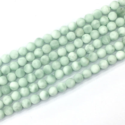 CAS40 Snowflake Angelite Beads Matte Round 4mm 15.5" Strand