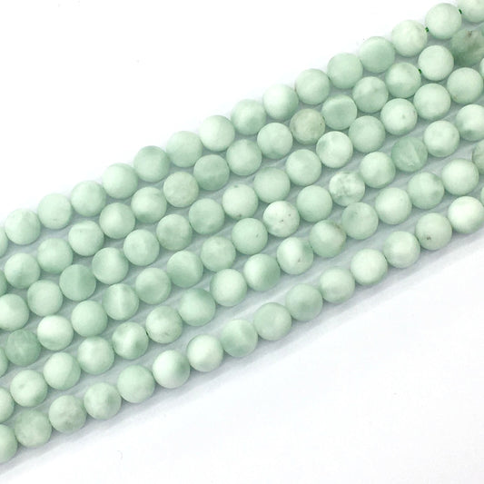 CAS40 Snowflake Angelite Beads Matte Round 4mm 15.5" Strand