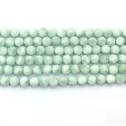 CAS40 Snowflake Angelite Beads Matte Round 4mm 15.5" Strand