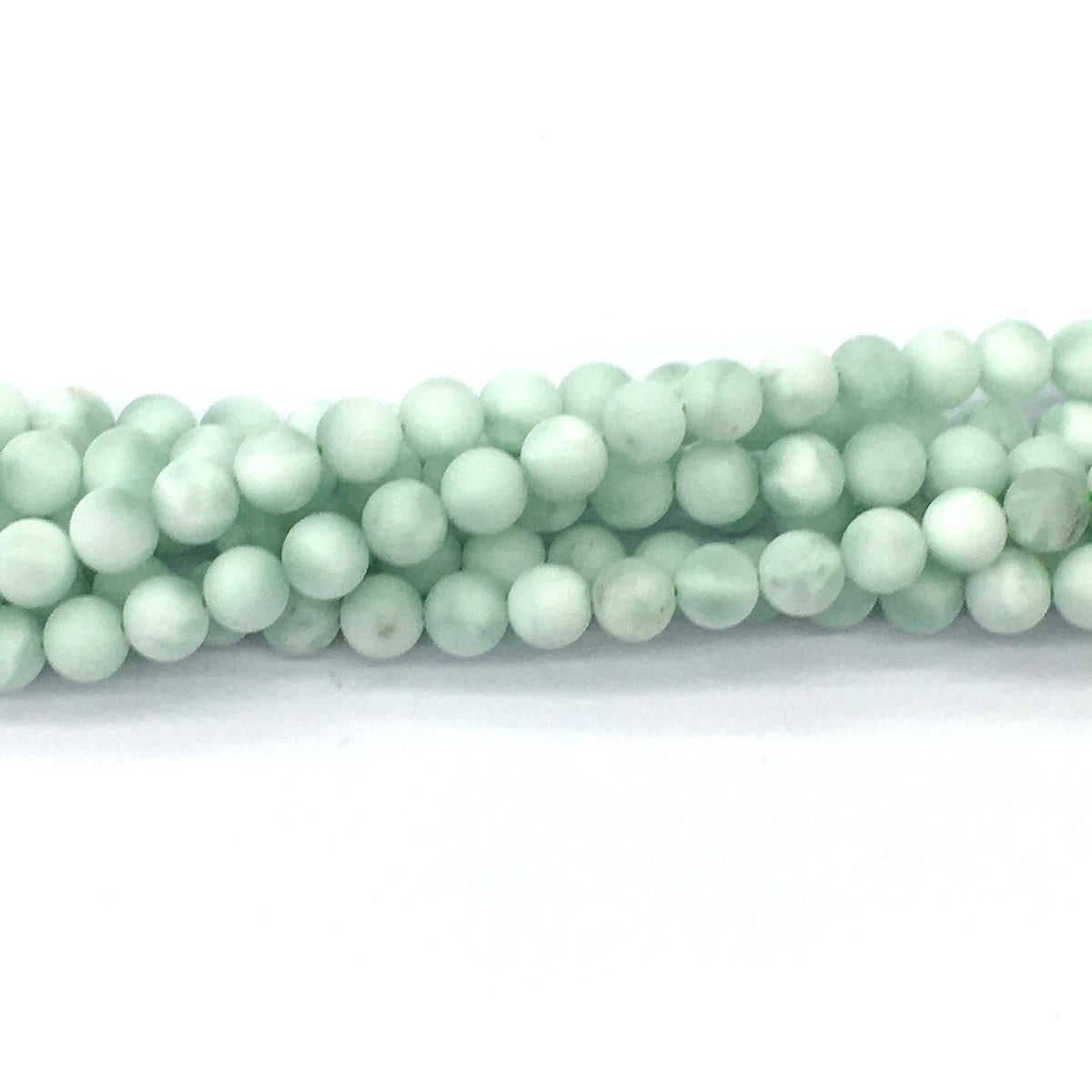 CAS40 Snowflake Angelite Beads Matte Round 4mm 15.5" Strand