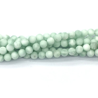 CAS40 Snowflake Angelite Beads Matte Round 4mm 15.5" Strand