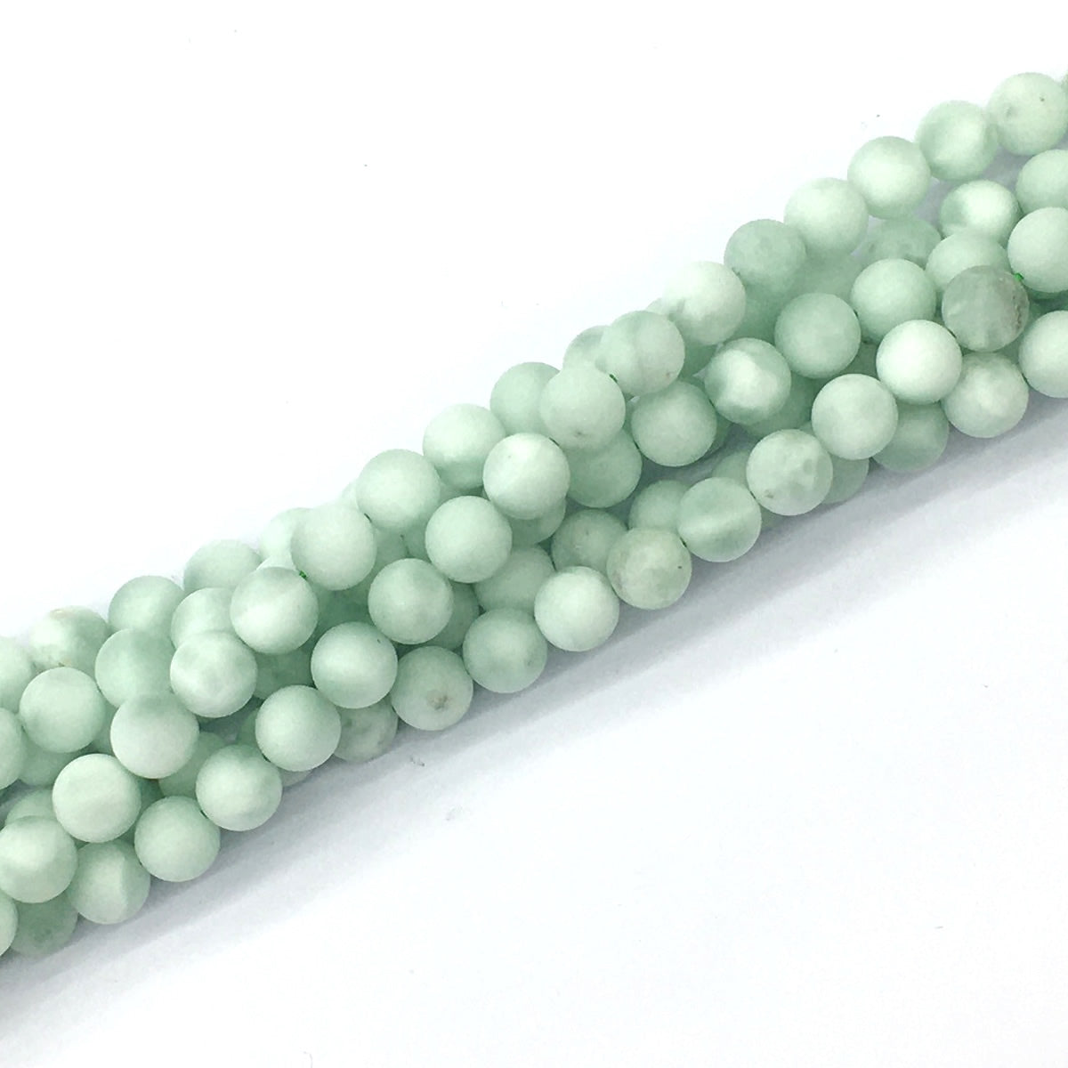 CAS40 Snowflake Angelite Beads Matte Round 4mm 15.5" Strand