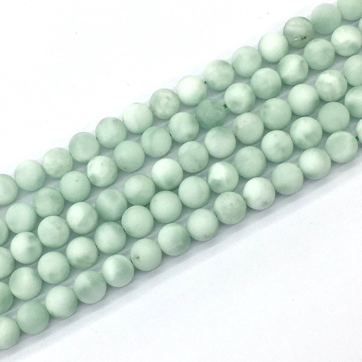 CAS41 Snowflake Angelite Beads Matte Round 6mm 15.5" Strand